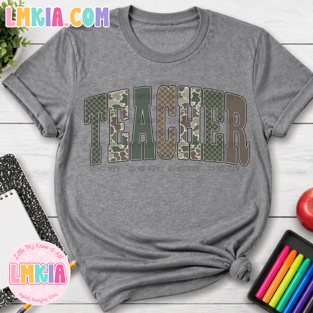 Camo Teacher T-Shirt