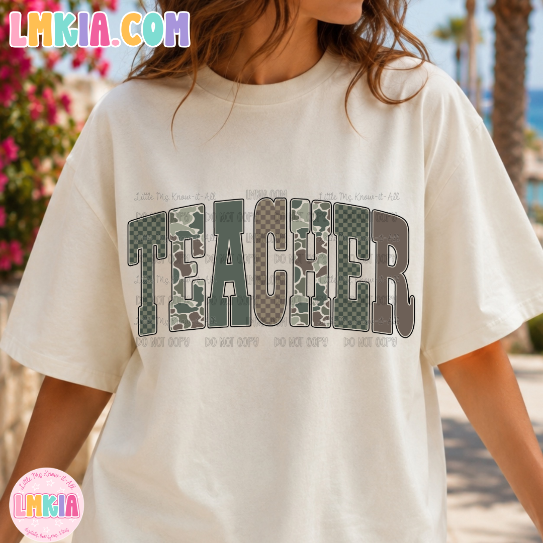 Camo Teacher T-Shirt