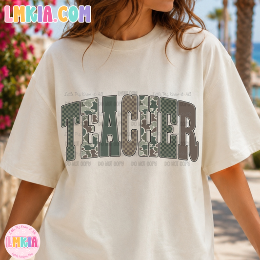 Camo Teacher T-Shirt