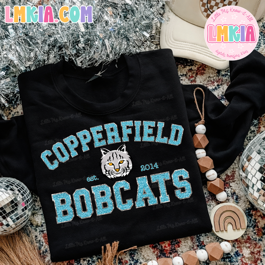 Faux Chenile Patch Copperfield T-Shirt