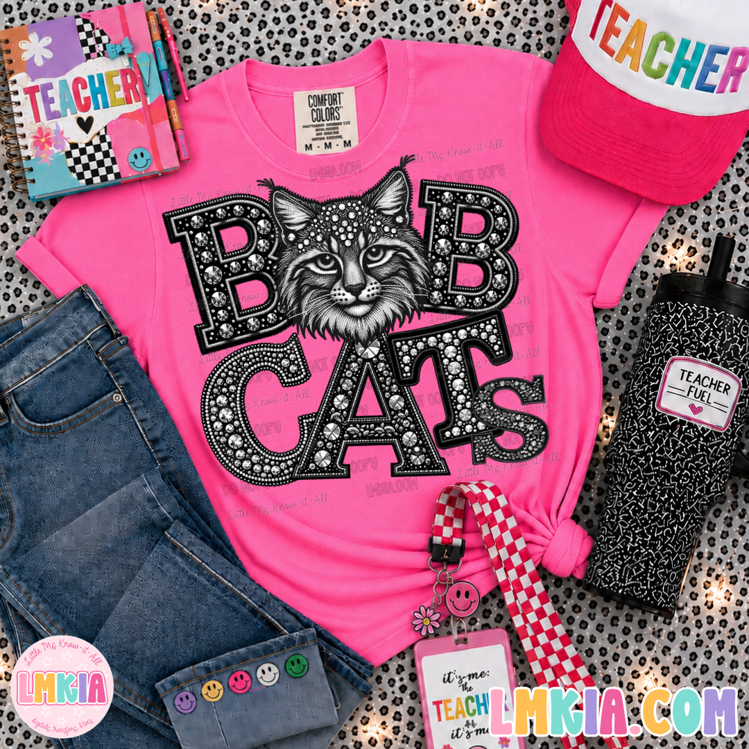 Bobcats Faux Rhinestone T-Shirt