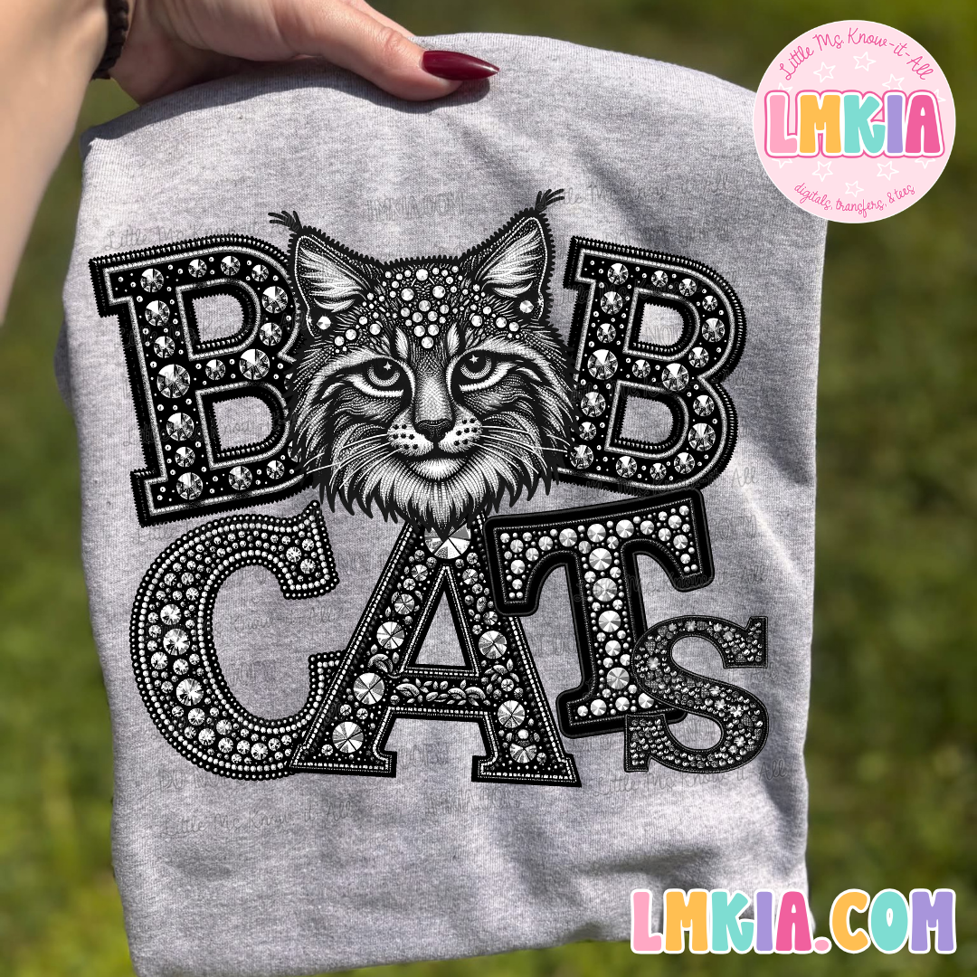 Bobcats Faux Rhinestone T-Shirt