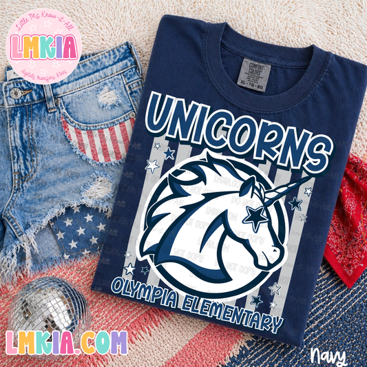 Striped Unicorns T-Shirt