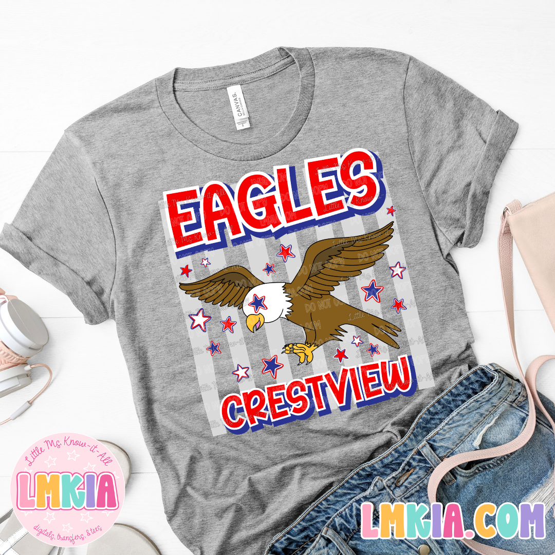 Striped Eagles T-Shirt