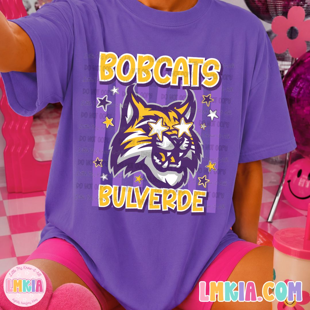 Striped Bobcats T-Shirt