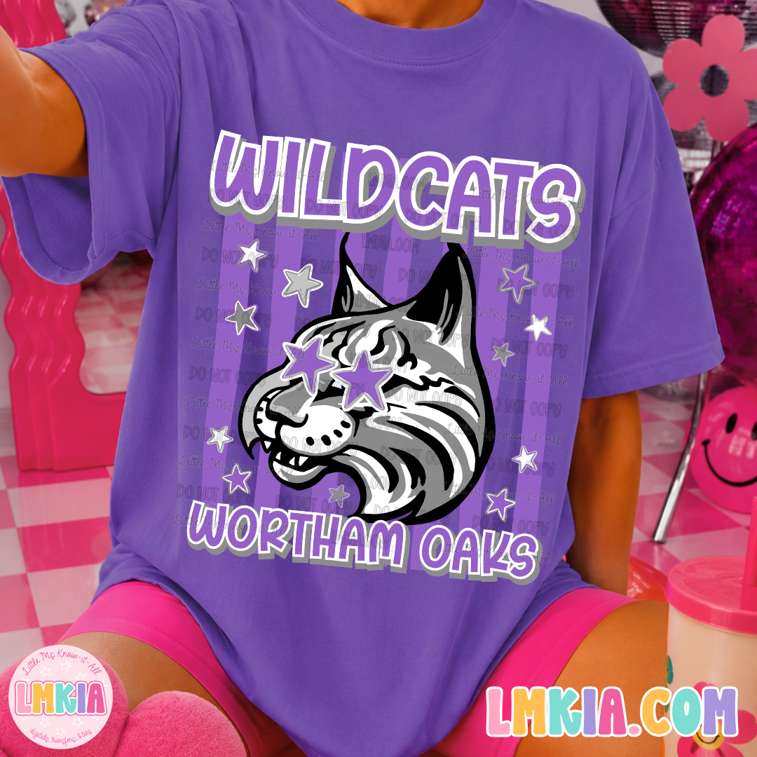 Striped Wildcats T-Shirt