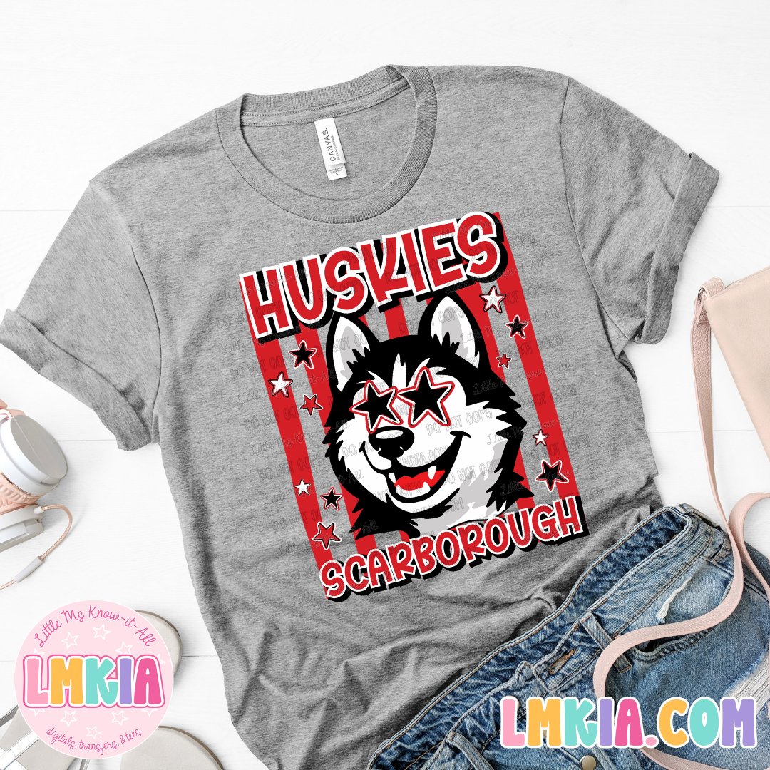 Striped Huskies T-Shirt