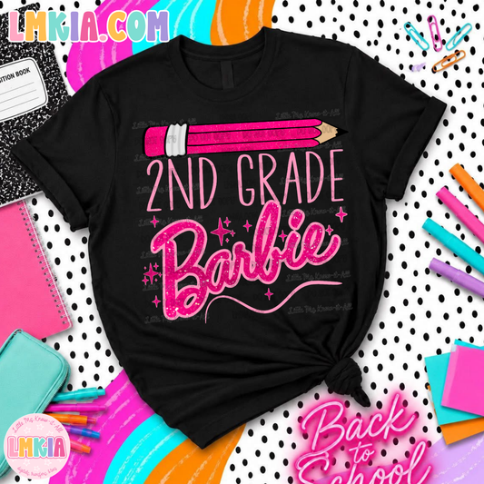 Pencil Doll Grade Level Teacher Team T-Shirt