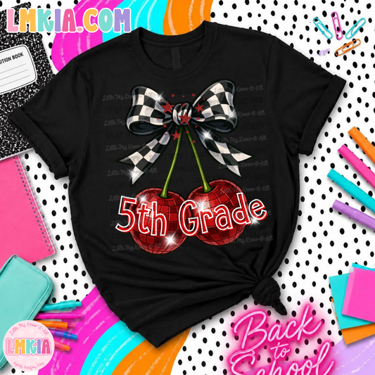 Disco Cherry Teacher Grade Level T-Shirt