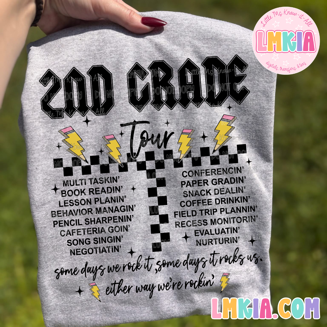 Rock Tour Grade Level Teacher T-Shirt
