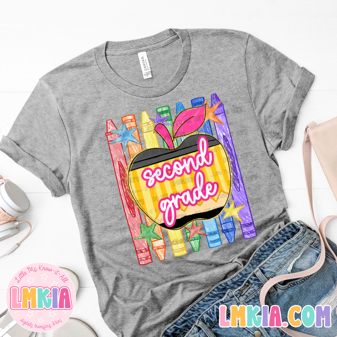 School Supply Grade Level Teacher T-Shirt