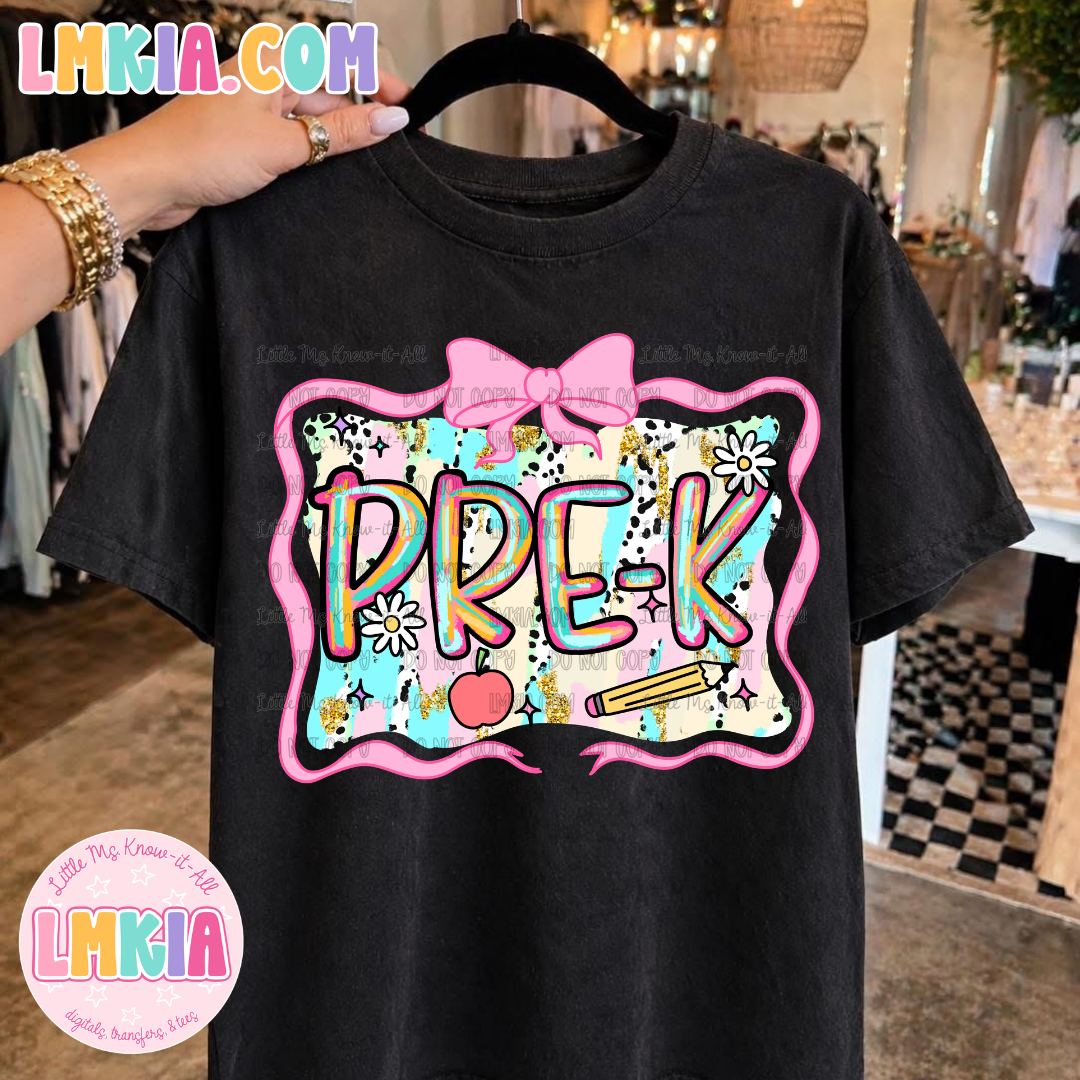 Checkered Pastel Doodle Grade Level T-Shirt