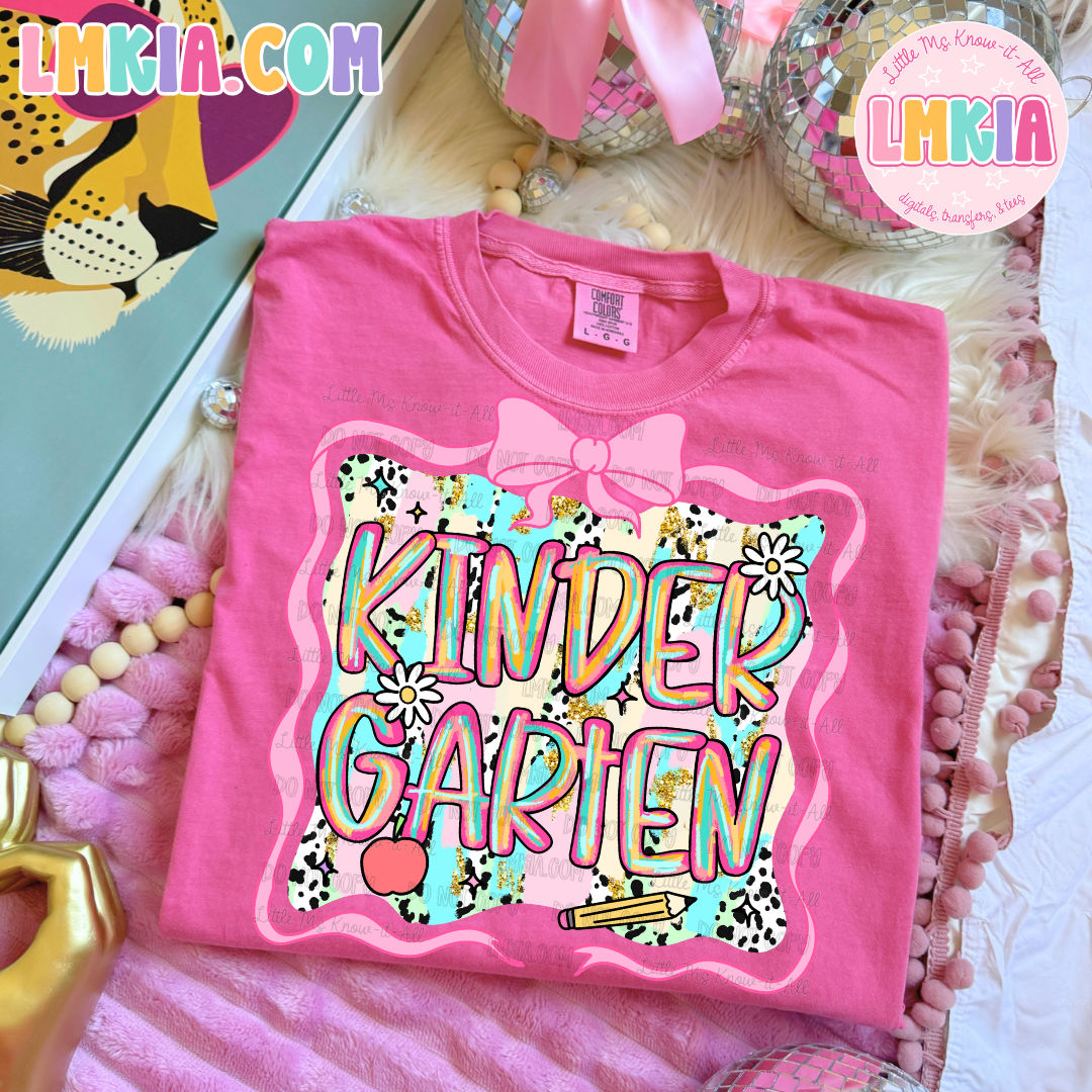 Checkered Pastel Doodle Grade Level T-Shirt