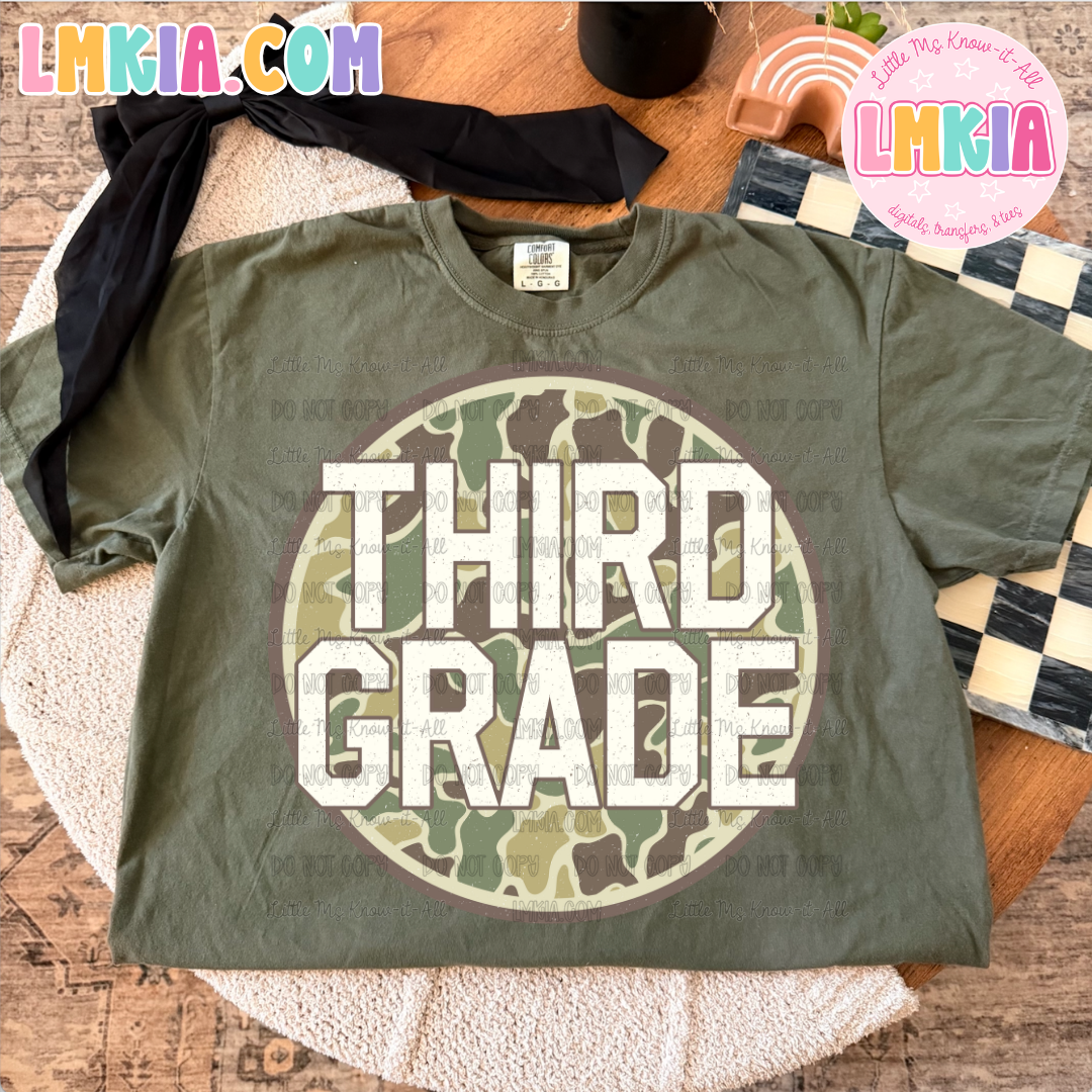 Camo Grade Level Teacher Team T-Shirt