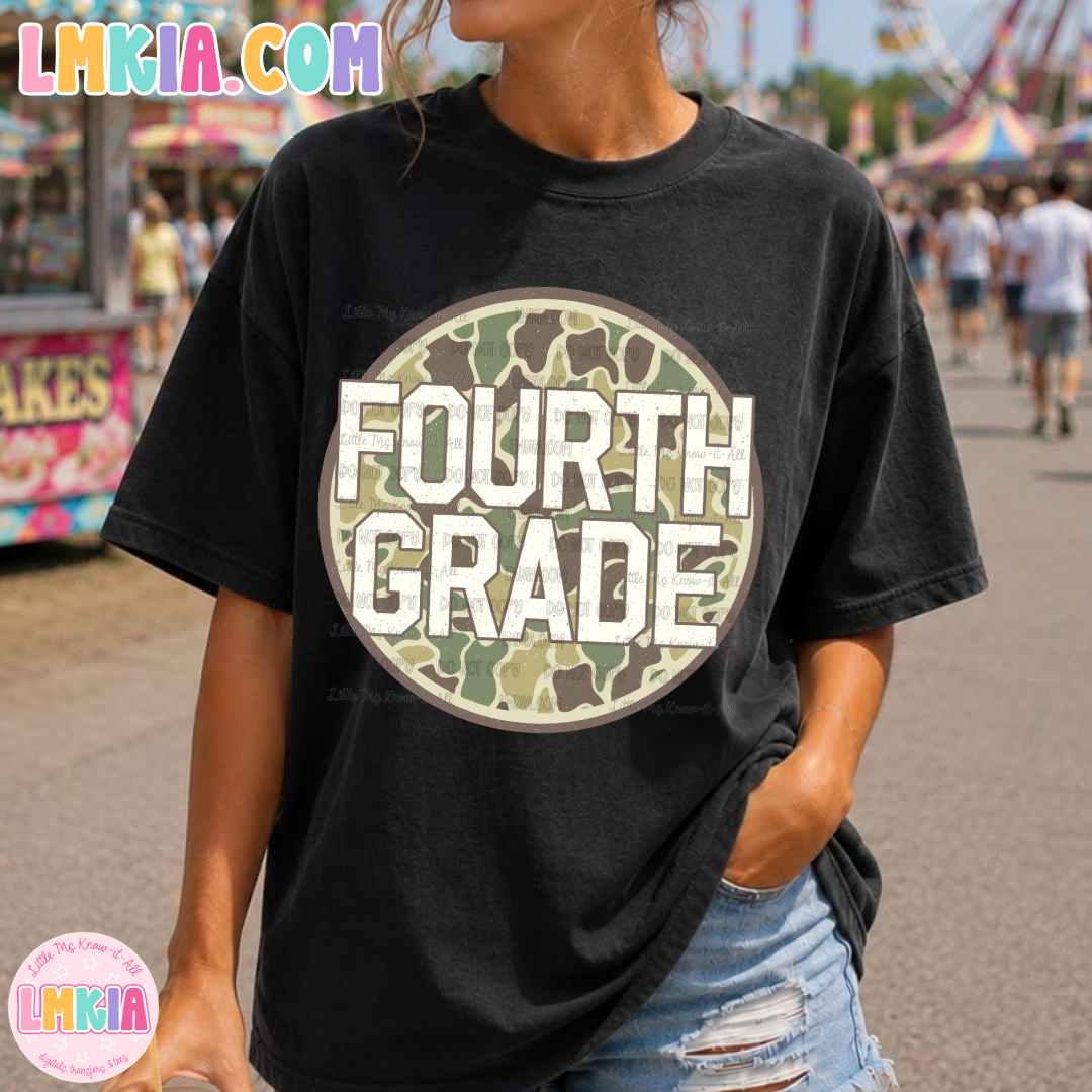 Camo Grade Level Teacher Team T-Shirt