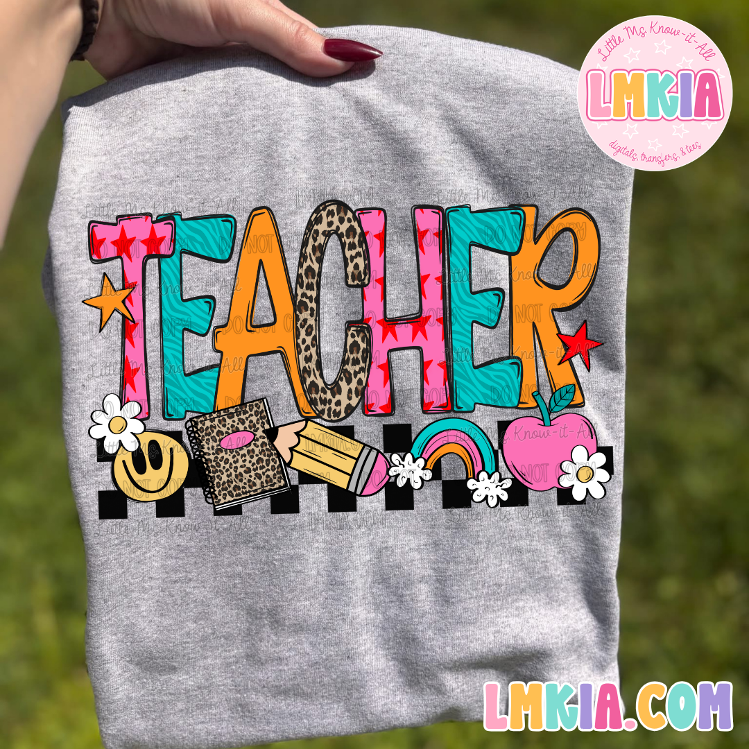 Smily Patterned School Staff T-Shirt
