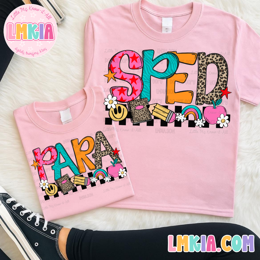 Smily Patterned School Staff T-Shirt