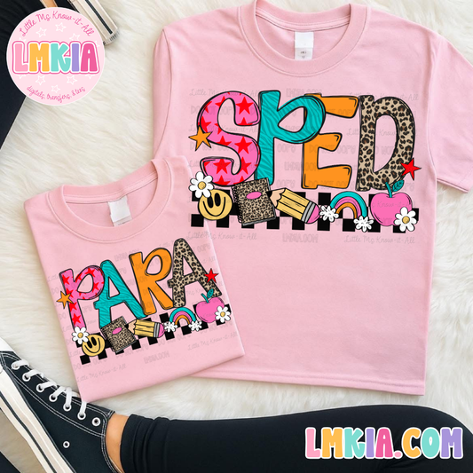 Smily Patterned School Staff T-Shirt