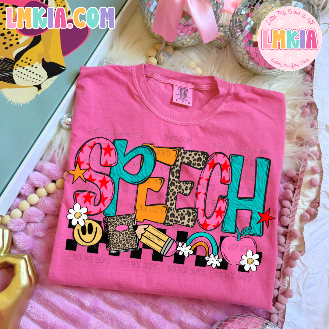 Smily Patterned School Staff T-Shirt
