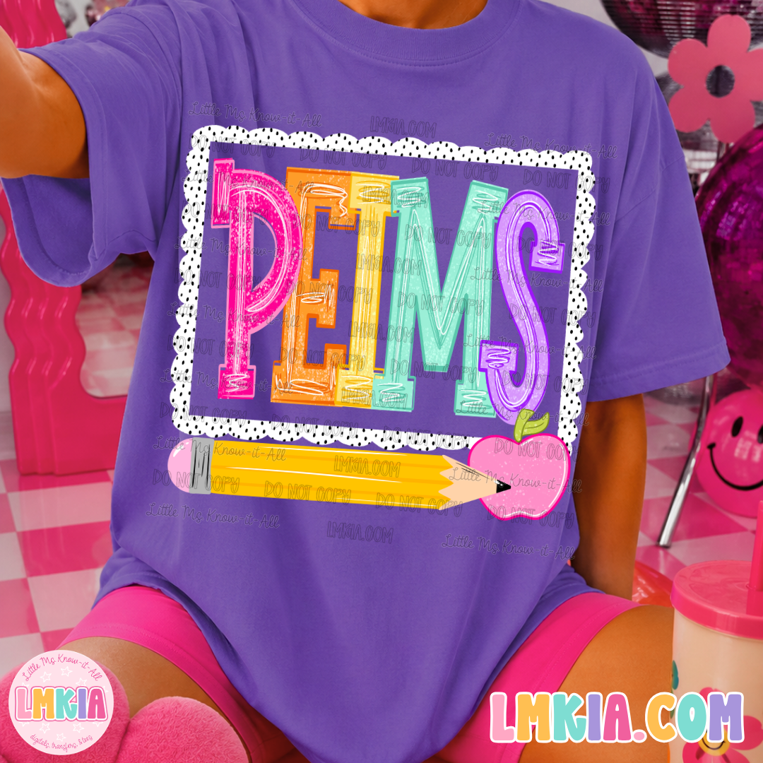 Rainbow Dalmatian School Staff T-Shirt