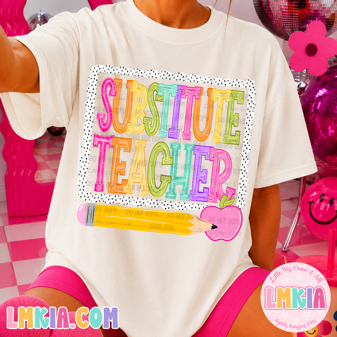 Rainbow Dalmatian School Staff T-Shirt
