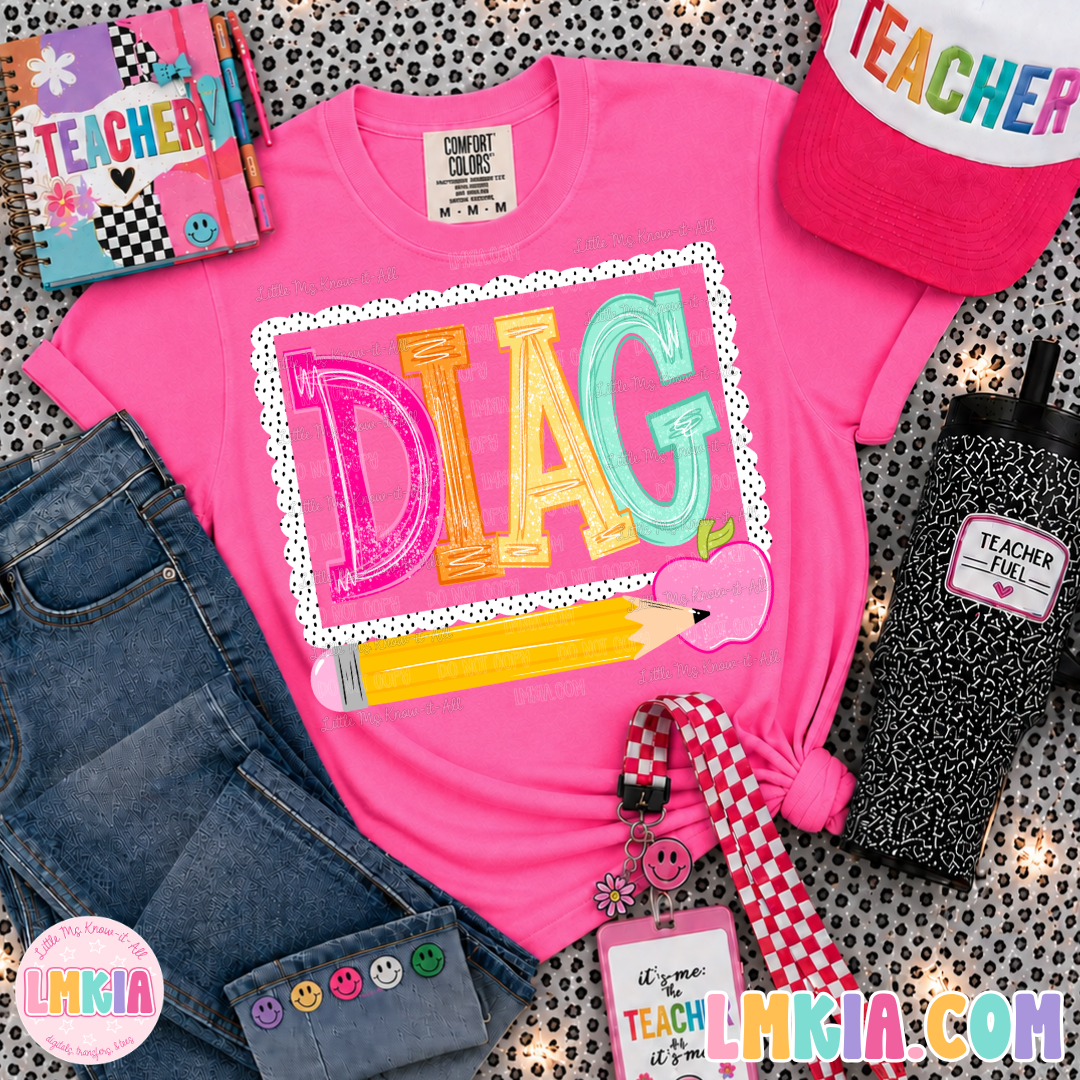Rainbow Dalmatian School Staff T-Shirt