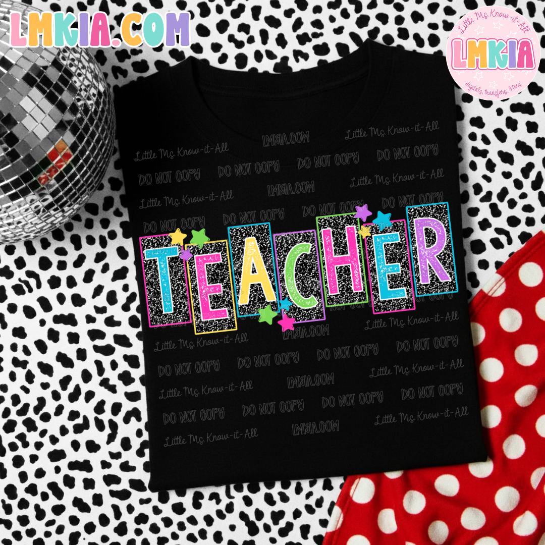 Composition Frame Teacher T-Shirt