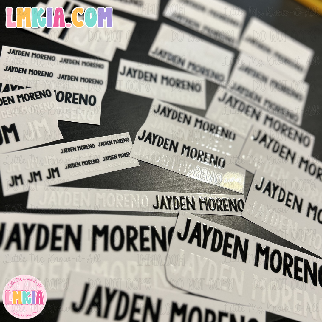 Personalized Name UVDTF Transfer Custom Bundle