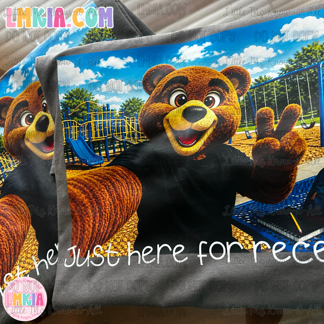 Just Here For Recess Mascot Selfie T-Shirt