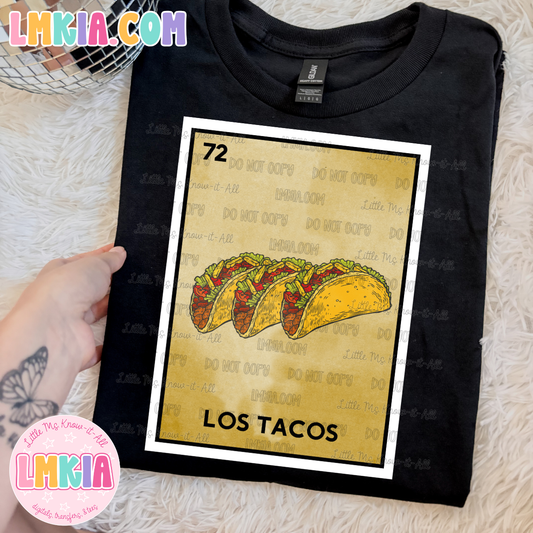 Loteria Los Tacos Mexican T-Shirt