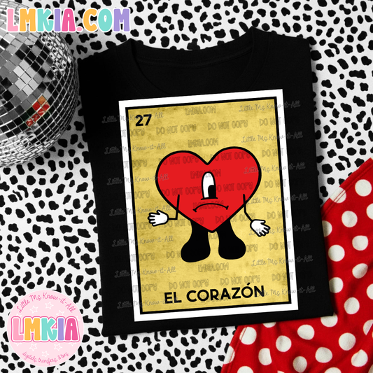 Loteria El Corazon Mexican T-Shirt