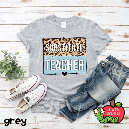 Leopard Substitute Teacher T-Shirt