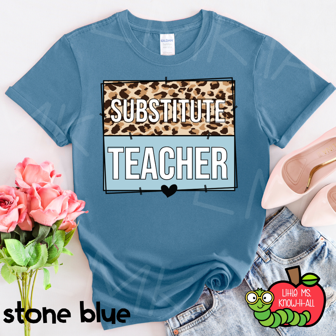 Leopard Substitute Teacher T-Shirt