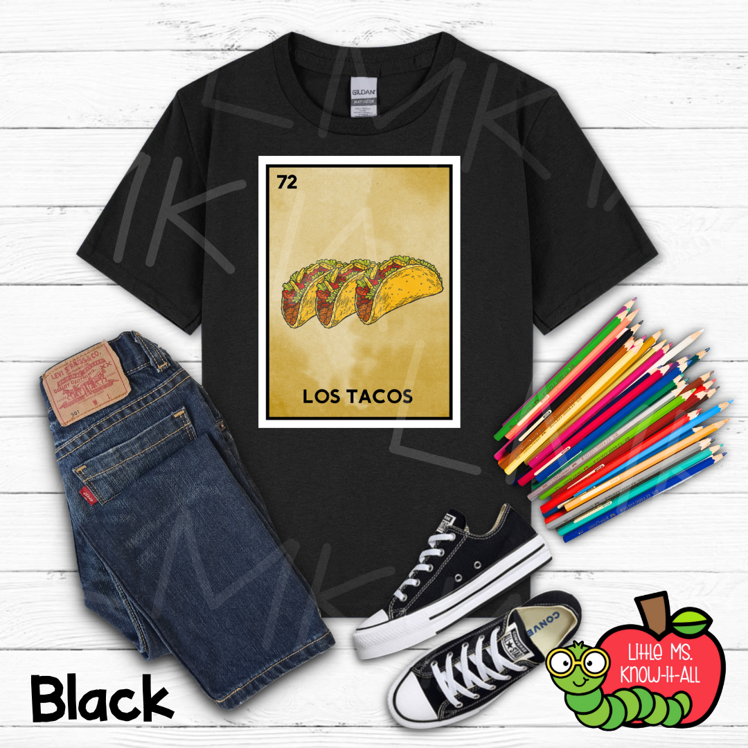 Loteria Los Tacos Mexican Youth T-Shirt