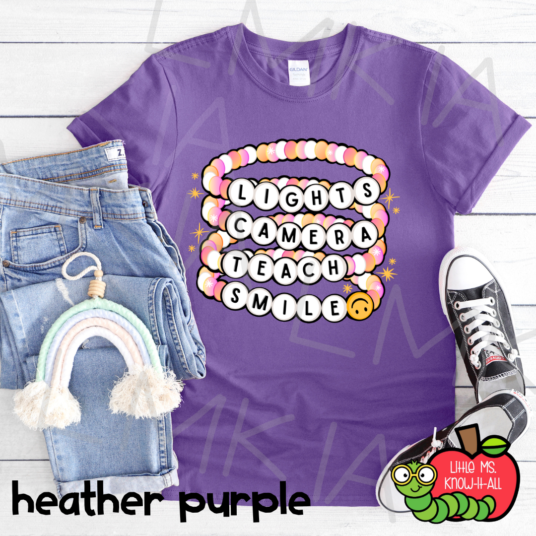 Lights Camera Teach Smile T-Shirt