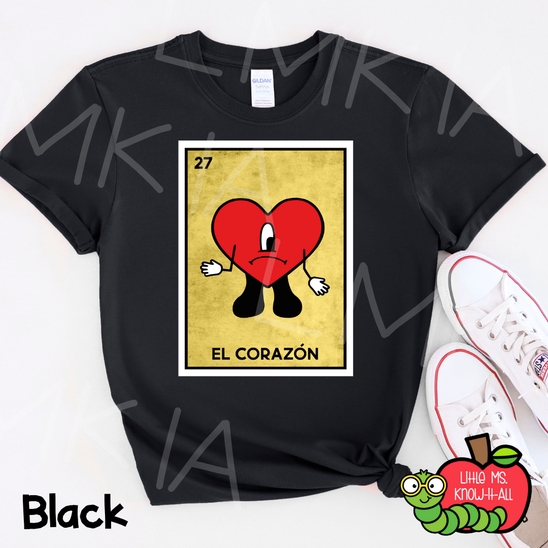 Loteria El Corazon Mexican T-Shirt
