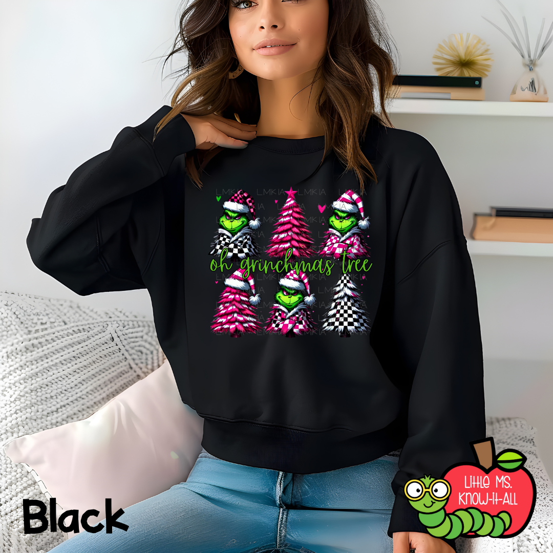 Oh Christmas Tree Pink Crewneck Sweatshirt