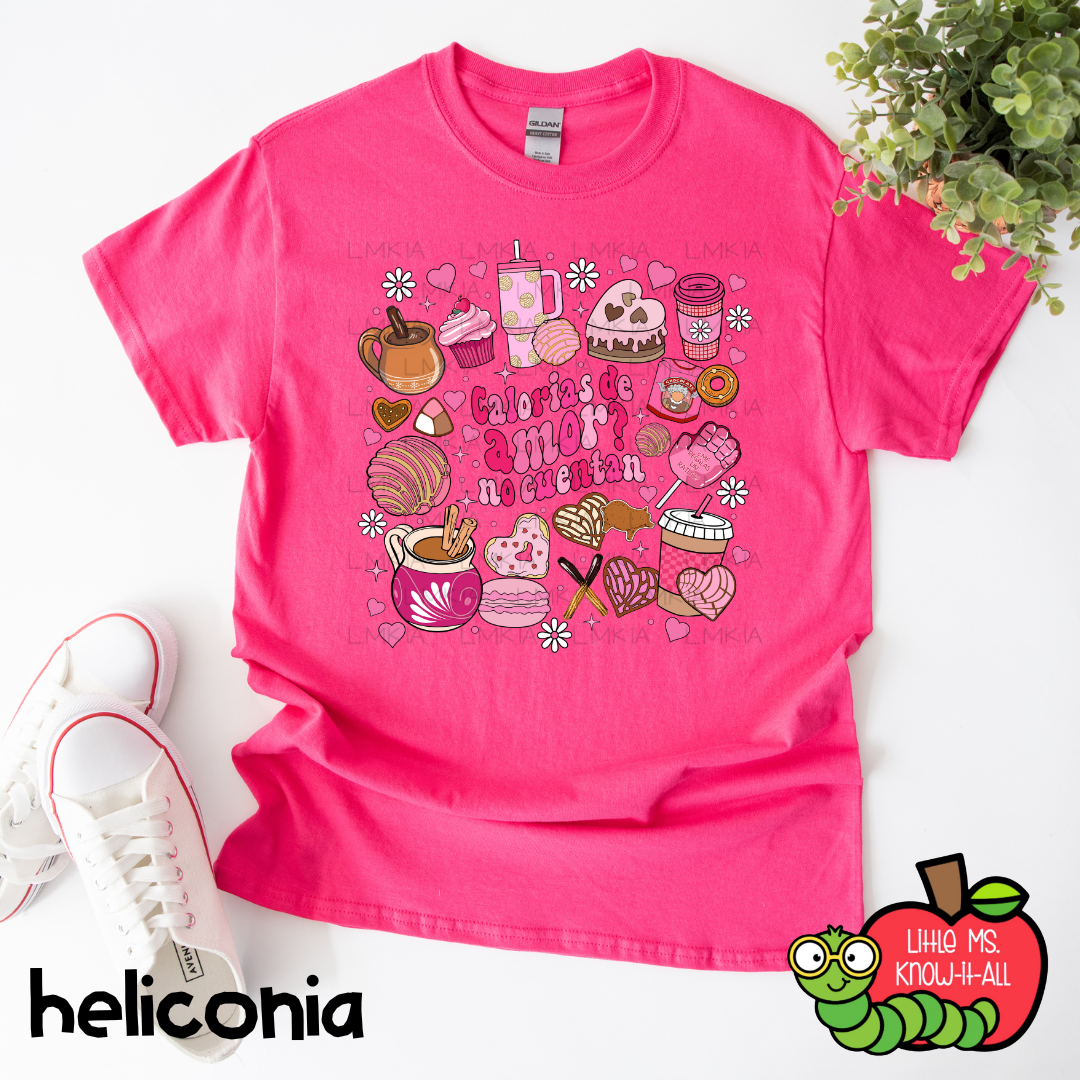 Calorias de Amor? No Cuentan Valentine's Day T-Shirt