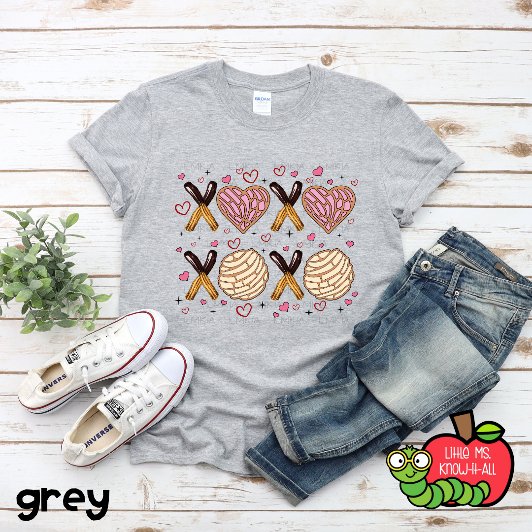 XOXO Churros and Conchas Valentine's Day T-Shirt