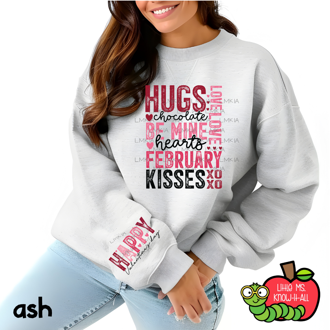 Happy Valentine's Day Collage Crewneck Sweatshirt