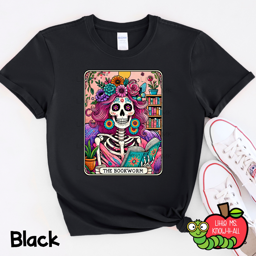 The Book Worm Tarot Card T-Shirt
