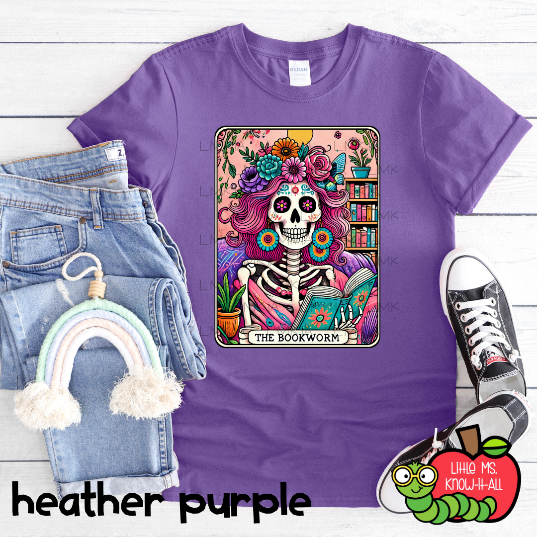 The Book Worm Tarot Card T-Shirt