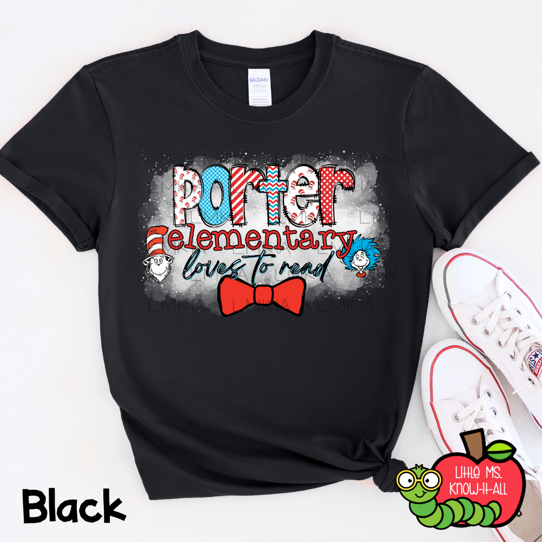 Porter Elementary Loves to Read T-Shirt