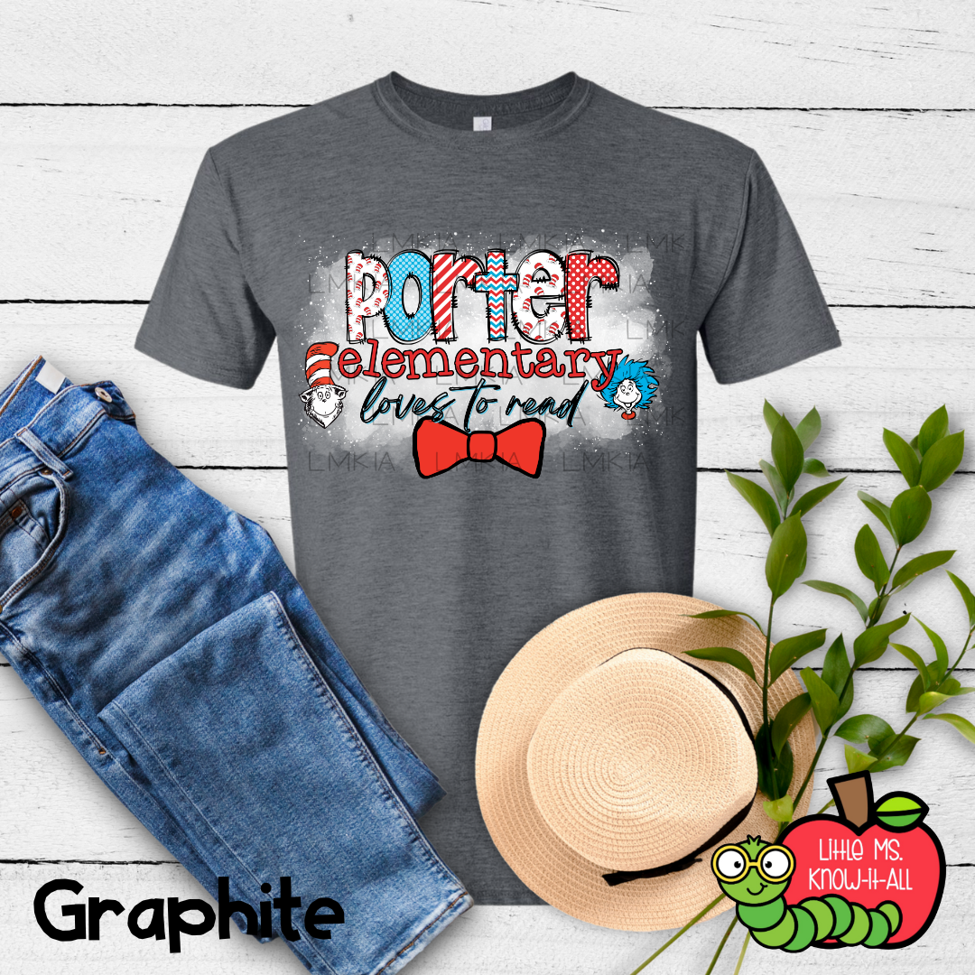 Porter Elementary Loves to Read T-Shirt