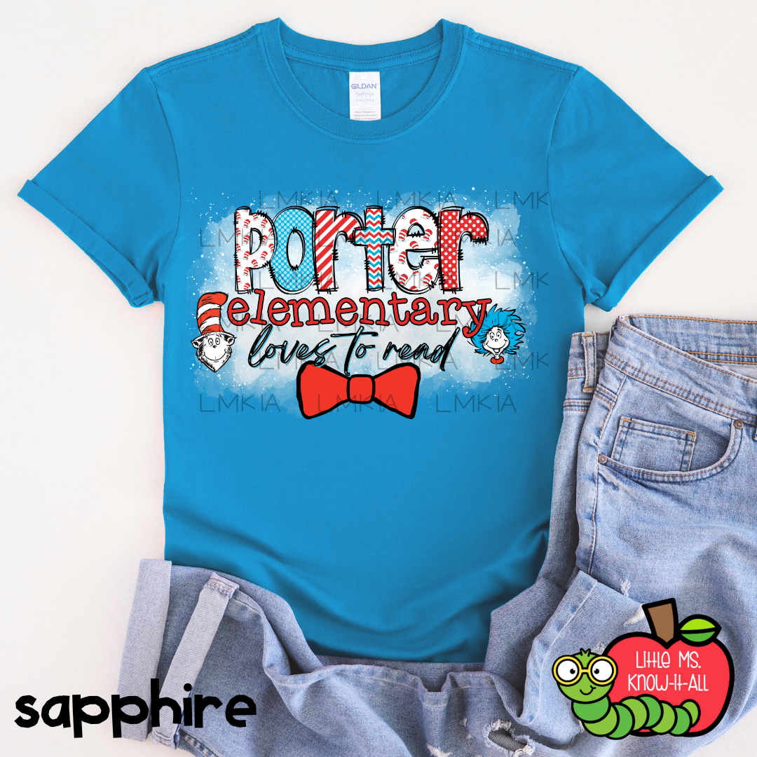 Porter Elementary Loves to Read T-Shirt