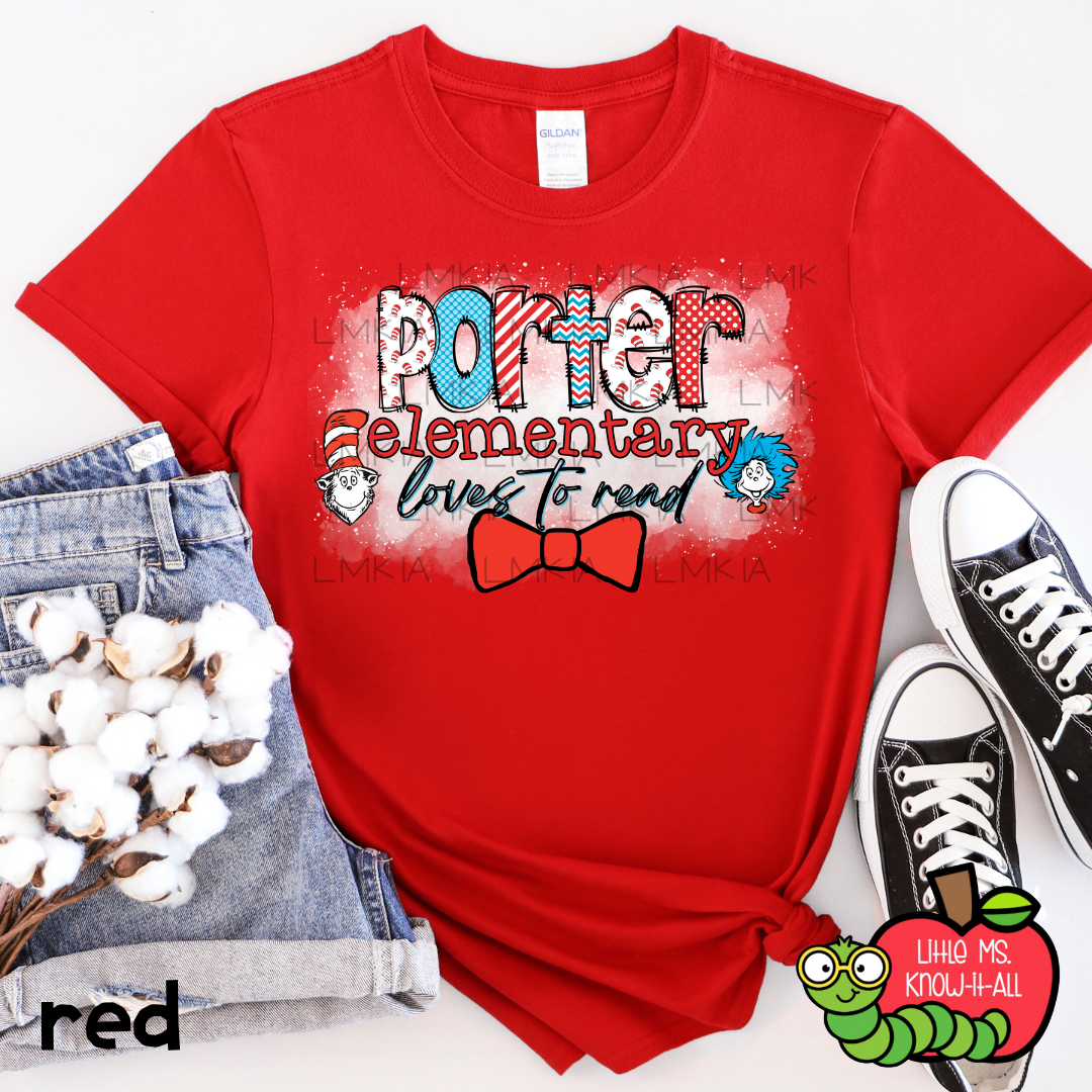 Porter Elementary Loves to Read T-Shirt