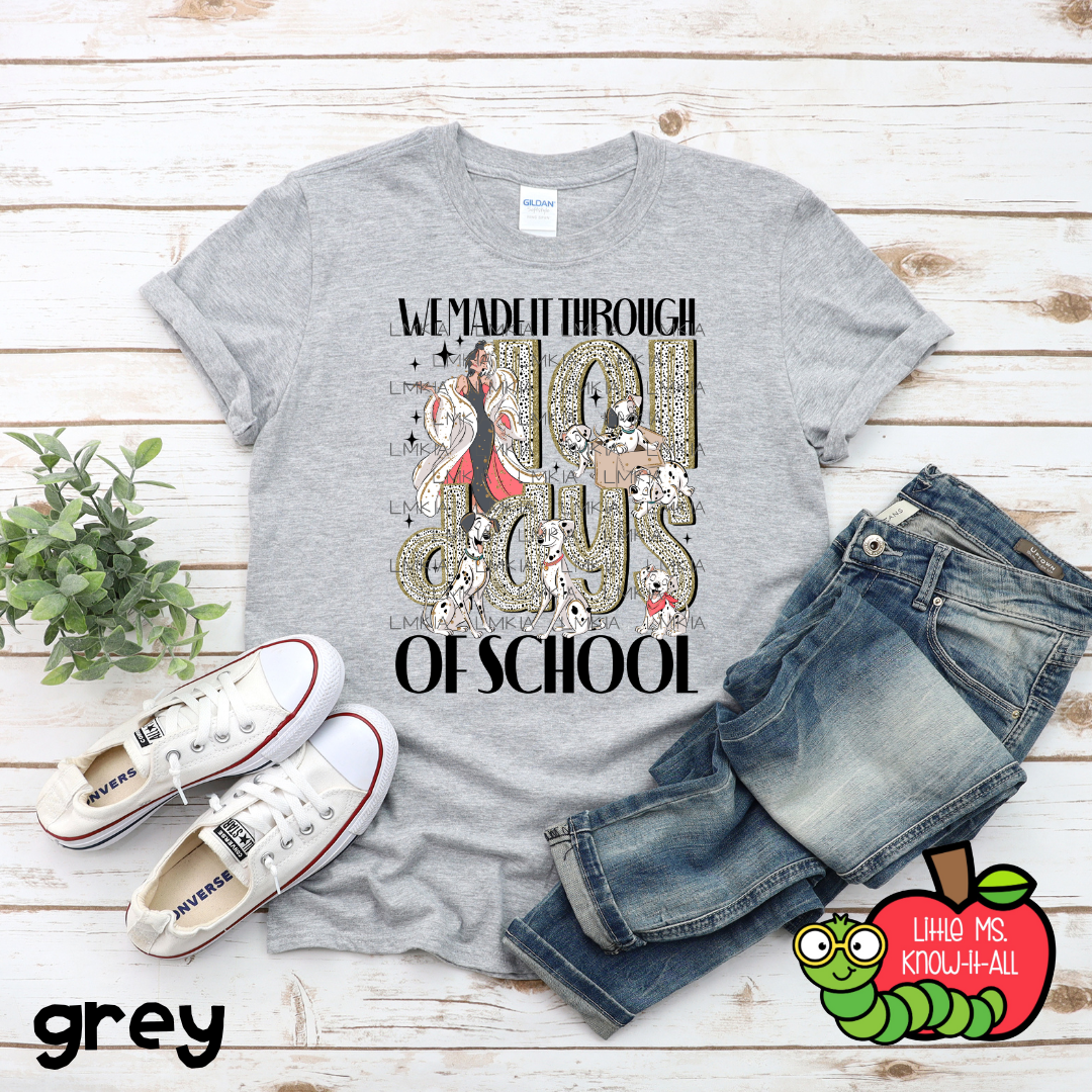 We Made it Through 101 Days of School Puppy Adult T-Shirt