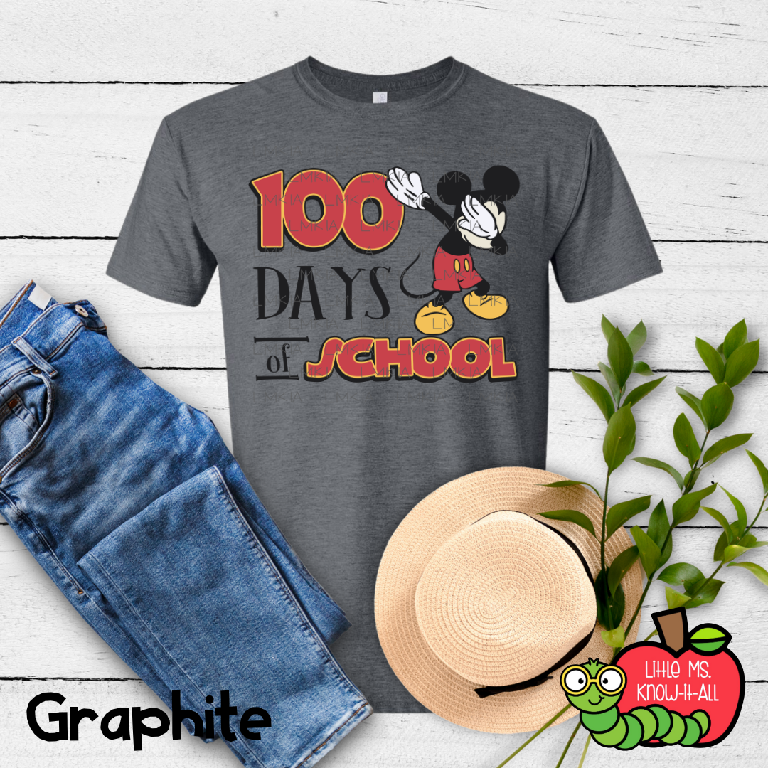 100 Days of School Adult T-Shirt
