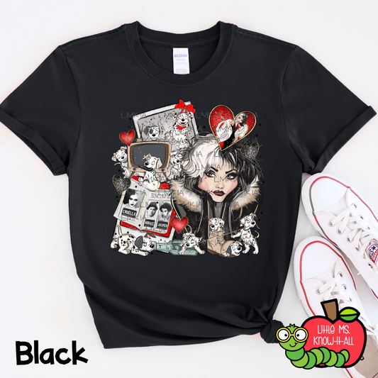 Dalmatian Villain Polaroid T-Shirt