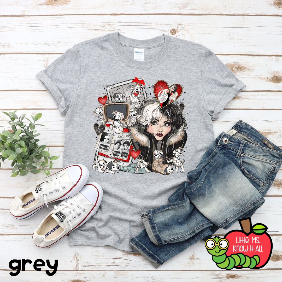 Dalmatian Villain Polaroid T-Shirt